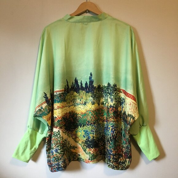 Vincent Van Gogh Fields Dolman Sleeve Top - Picture 2 of 12